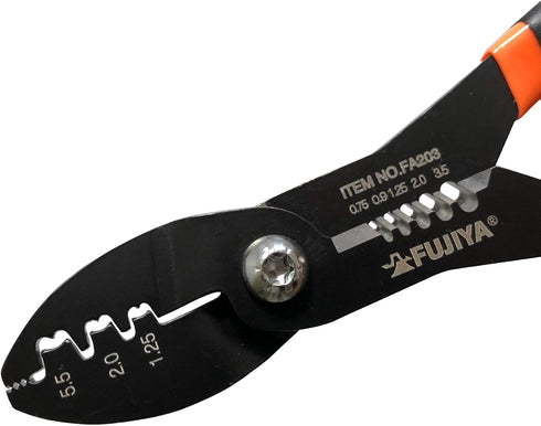 FUJIYA Tools FA203 Crimping Pliers for Faston Terminal, 7 Inch