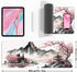 Large Gaming Mouse Pad Watercolor Cherry Blossom, 31.5 x 11.8 in, Extended Keyboard Mousepad with Non-Slip Base