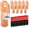 SELTERM 10pcs Battery Lugs Kit - 4/0 Awg Ring Terminal Connectors with 12pcs Heat Shrink Tubing - Heavy Duty Ends