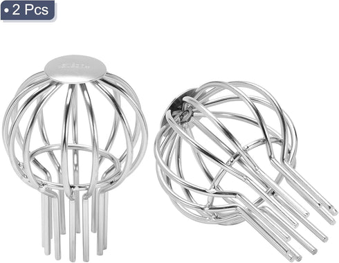 uxcell 2Pcs Gutter Guard - 3 Inch 304 Stainless Steel Down Pipe Filter Strainer for Leaves and Roof Screen