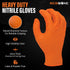 MedRose Disposable Nitrile Gloves –Raised Diamond Texture, Extra Thick, Latex-Free, Powder-Free,Orange Gloves - Ideal for Industrial, Lab, Automotive, and Mechanic Use – XL– 100 Gloves per Box