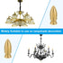 PATIKIL 16 40mm 3 Set x Lamp Finials Caps Knob, Solid Brass Tip Lamp Shade Top Decoration Screw Cap Nuts with Brass