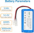 KBT Vacuum Replacement Battery 14.4V 3000mAh for ILIFE A4s, A4s Pro, A6, A7, A8, A9 Smart Vacuum Cleaner