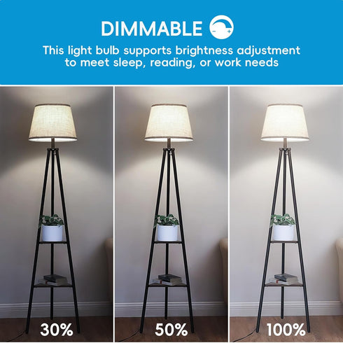 Edison LED Light Bulbs, 8Watt Dimmable, 5000K Daylight White, E26 LED Bulb 60watt Equivalent, 800lm, 6 Packs