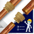 Everflow Supplies Brass Reducing Coupling, 1-1/2 X 1-1/4-Inch, No Lead