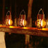 Solar Outdoor Lights Simulation Flame Chandelier Decorative Hanging LED Round Ball Lights