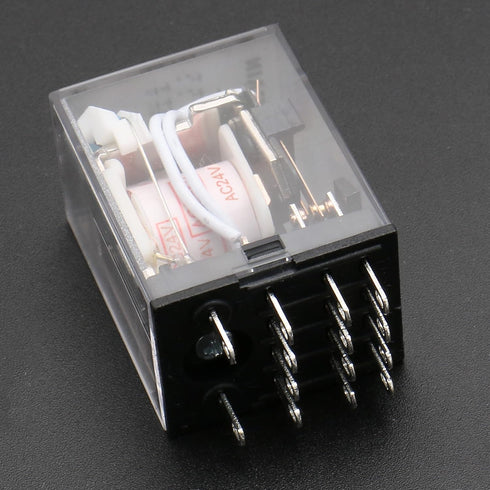 Baomain General Purpose Power Relay HH54PL AC 24V Coil with LED Indicator, Pack of 2