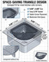 (1PC) Corner Strainer for Kitchen Sink, Magnetic Triangle Sink Strainer Drying Rack, Drain Basket with Twist-Open