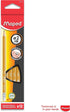 Maped Essentials Yellow Triangular Graphite #2 Pencils 12-Pack Presharpened