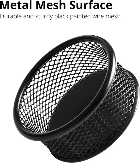 Mesh Paper Clip Holder, 4 Pack Paperclip Holders for Desk, Wire Mesh Bowls, Organizer for Small Office Accessories