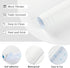 Yasinet White Peel and Stick Wallpaper, Waterproof Self Adhesive Removable Vinyl Decorative Wall Paper 17.7" x197"