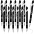 Zonon 12 Pieces Inspirational Motivational Quotes Ballpoint Pens with Stylus Tip, Metal Black Ink Pen Set (Bible Style)