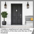 Pushglossy 4 36" 1-3/4" Pcs Double Bubble Kerf Door Sweep Wide Vinyl Weatherstrip Seal for Exterior Doors, Energy