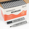 Blynkie Jumbo Permanent Markers Bulk, 48 Count Black Chisel Tip Permanent Markers, Large