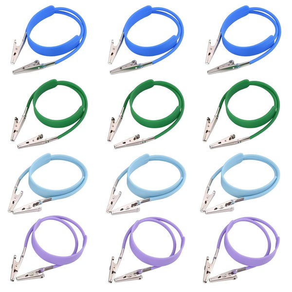 12 Pcs Autoclavable Silicone Dental Bib Clips - Individually Wrapped, Colorful Bib
