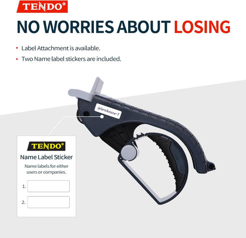 TENDO° SY-223 Tape Label Dispenser: Ergonomic, Economic, Environmental Solution, Compatible with 1.77-2'' Tapes, 10°