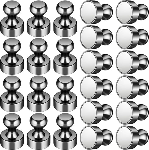 Grtard 24Pack Whiteboard Magnets, Small Push Pin Magnets for Fridge, Office, Classroom, and Map Magnets