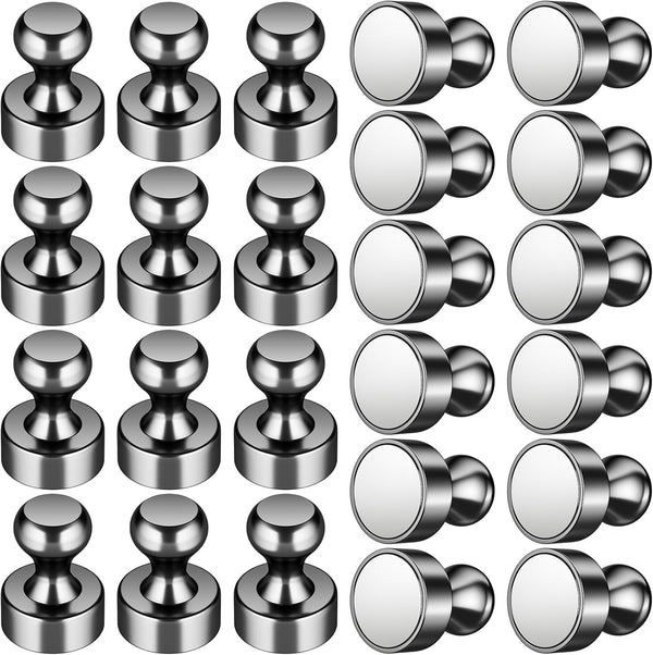 Grtard 24Pack Whiteboard Magnets, Small Push Pin Magnets for Fridge, Office, Classroom, and Map Magnets