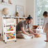 Generic Rolling Cart Organizer - Multi-Tier Book Cart with Wheels for Easy Storage, Versatile Organizer for Toys