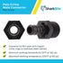 SharkBite 1/2 Inch MNPT Poly Crimp Adapter, Pack of 25 for PEX Pipe, PE-RT, UP120