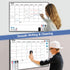 Dry Erase Calendar Whiteboard for Wall Hanging, 24"x18" Monthly White Board Calendar with Sturdy Aluminum Frame