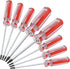 8PCS Magnetic Torx Screwdrivers Set, Torx Security Screwdriver T8, T9, T10, T15, 3mm, 75mm Long (Red)