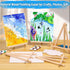 54 Pack Set 8 10 Inch Canvas with Easel x Canvas Boards with Wooden Easels, Paint Brushes Canvas Panel Painting Kit