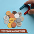 16 Set Moxweyeni Piece Metal Identification Kit Magnetic and Non Magnetic Metal Discs with Storage Case for Educational