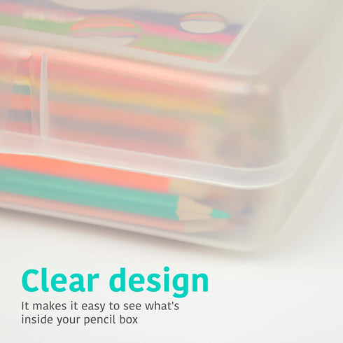 Storex Pencil Case, Plastic Organizer for Kids' Desks and Backpacks, Ice, 24-Piece Value Pack