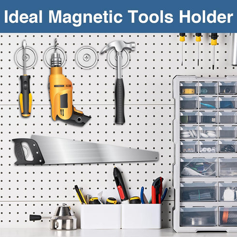 110LB+ 1.26" 0.2" Pack 6 MIKEDE Strong Magnets with Hole, Heavy Duty Neodymium Cup Magnets with Stainless Screw