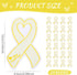 Fulmoon 24 Pieces Childhood Cancer Awareness Note Pad Bulk 40 Sheets Yellow Ribbon Awareness Items Endometriosis Bone Cancer Awareness Pads Note Paper for Public Charity Campaign Supplies