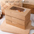 VGOODALL 20PCS Snack Cookie Boxes with Window - 7"x4.3"x1.5" Brown Bakery Boxes for Treats and Desserts