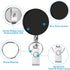 Selizo 4 Pieces Heavy Duty Retractable Badge Holder ID Badge Reel with Keychain Ring Clip
