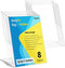 8 Pack Acrylic Sign Holder, Clear 8.5 x 11 Inch Slant Back
