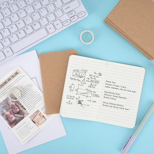 EOOUT 12 Pack Little Notebooks, 3.5" x 5.5" Softcover Mini Notebooks, 30 Sheets, 60 Lined Pages