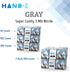 Hand-E Touch Disposable Grey Nitrile Gloves, 100 Count Latex Free Medical Gloves