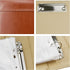 Enyuwlcm PU Leather Padfolio Ring Binder, Clipboard Resume Portfolio with 20 Clear Plastic Sleeves, Brown