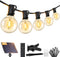 Brightever 50FT Solar String Lights Outdoor with Remote, 18+1 LED Shatterproof G40