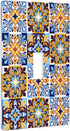 Mexican Talavera Tiles Single Toggle Light Switch Plate Cover: Decorative Wall Plate for Home, Bedroom, Kitchen,