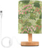 ALAZA Bedside Table Lamp for Bedroom Colorful Wildflowers Floral Nightstand LED Light