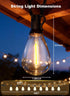 Gyecahz 100FT 36+1 S11 Bulbs, Outdoor String Lights Waterproof, Shatterproof LED Extra Long Patio Lights for Outside