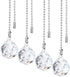 Patelai 4 Pcs Fan Pull Chain Extension Decorative Crystal Ornaments Clear Prism