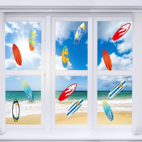Outus 60 Summer 10 Pcs Surfboard Cutouts Bulletin Board Decorations Surfboard Wall Decor for School Surf Party Finger