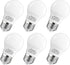 A15 LED Bulbs 6 Pack, 60W Equivalent, Daylight 5000K, E26 Base, Non-Dimmable, 6.5W 600 Lumens