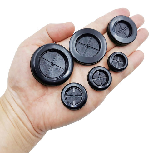 TuLick Grommets Grommet 6 5/8", 13/16", 7/8", 1", 1-3/16", 1-1/2" 51 Rubber for Wiring, Rubber Kit in Sizes for Drill
