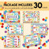 Positive Encouragement Themed Blank Postcards, 30 Fill In Notecards for Students from Teachers