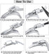 304 Stainless Steel Hose Clamp Assortment Kit, DIY 6.5FT Metal Strap + 4 Stronger Fasteners for Pipe, Duct, Tube