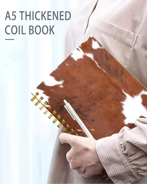 Spiral Journal Notebook, A5 College Ruled with Strong Twin-Wire Binding, 60 Sheets for School Office Home Gifts