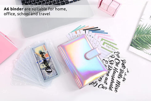 SKYDUE Budget Binder, Money Saving Binder with Zipper Envelopes, Cash Envelopes and Expense Budget Sheets for Budgeting by SKYDUE