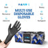 Black Nitrile Medical Gloves, Disposable Medium 100 Count, Surgical Gloves Latex Free, Extra Thick 5 Mil Exam Gloves